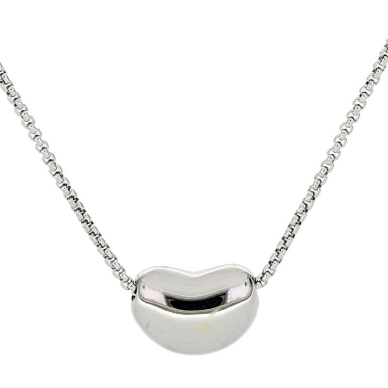 COLLANA ASTERIA CM 30 CUORE MM 10 ASTERIA IN ACCIAIO CON CURSORE