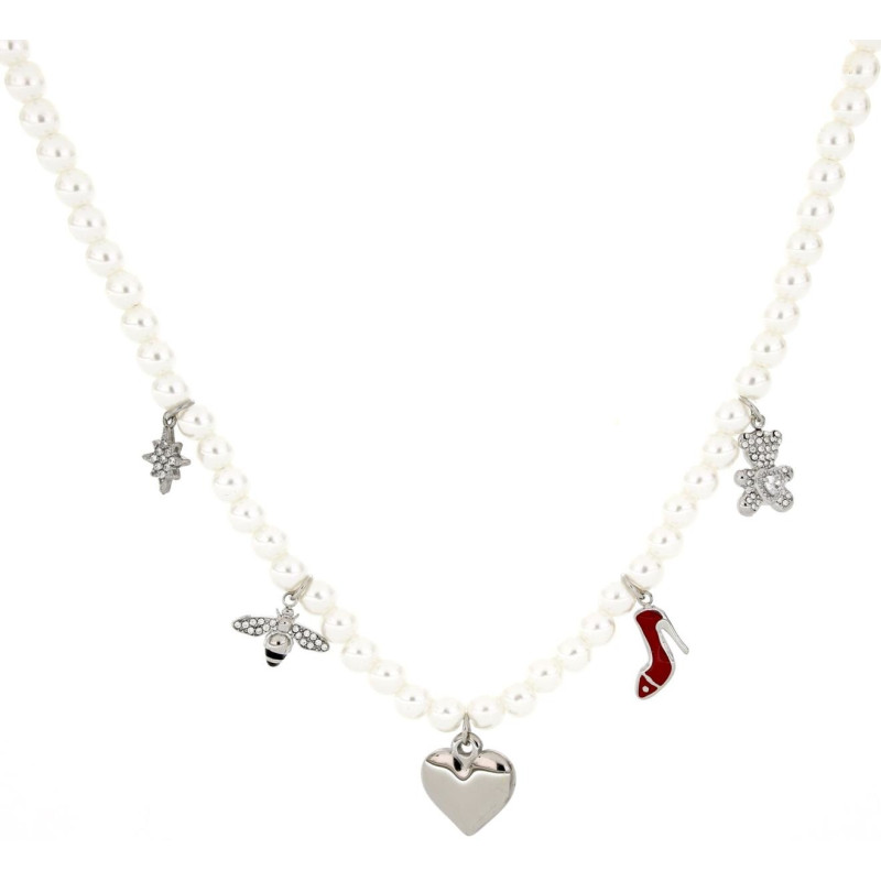 COLLANA CM 40+5 PERLA MM 6 IN ACCIAIO