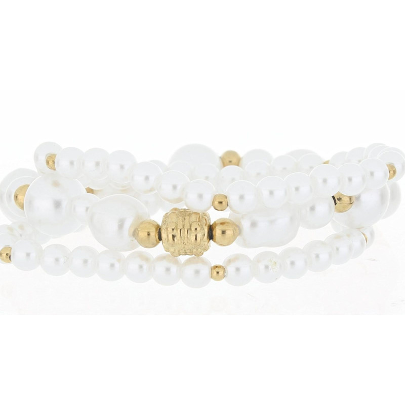 BRACCIALE CM 17+3 PERLA IN ACCIAIO