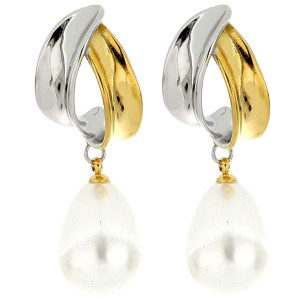 ORECCHINI PERLA IN ACCIAIO