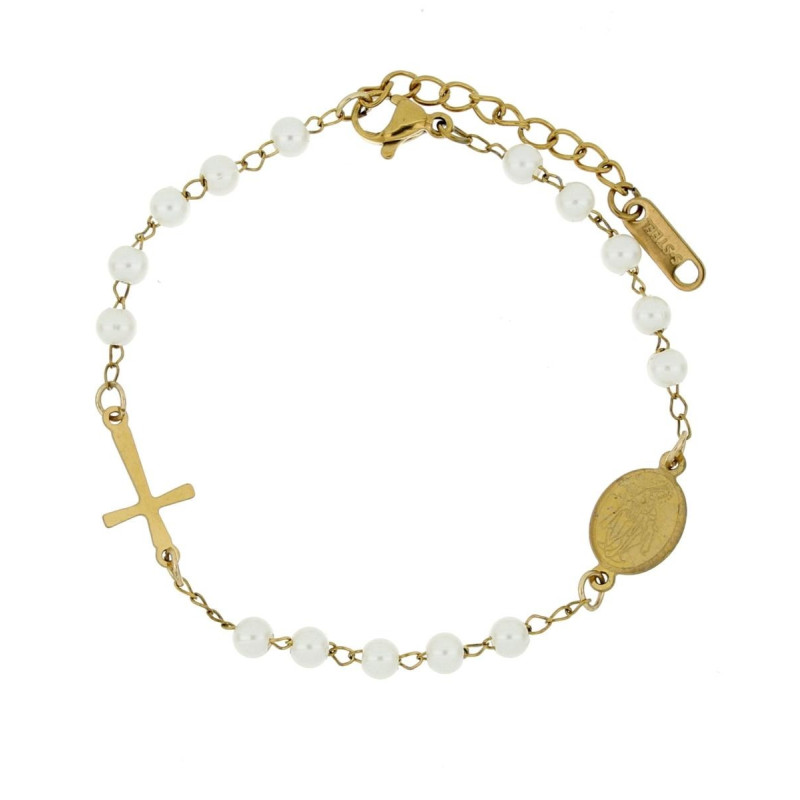 BRACCIALE ROSARIO IN ACCIAIO