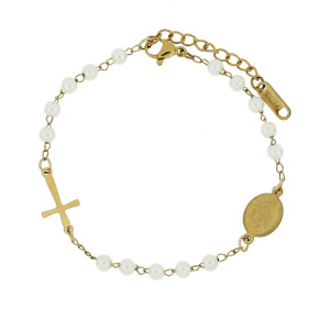 BRACCIALE ROSARIO IN ACCIAIO