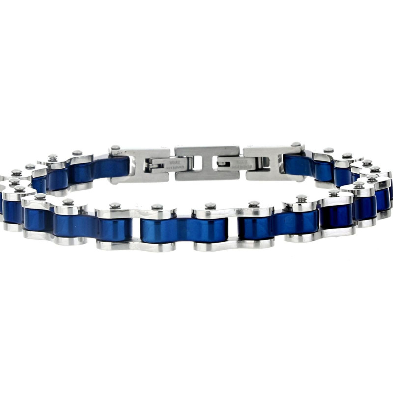BRACCIALE UOMO IN ACCIAIO E CERAMICA