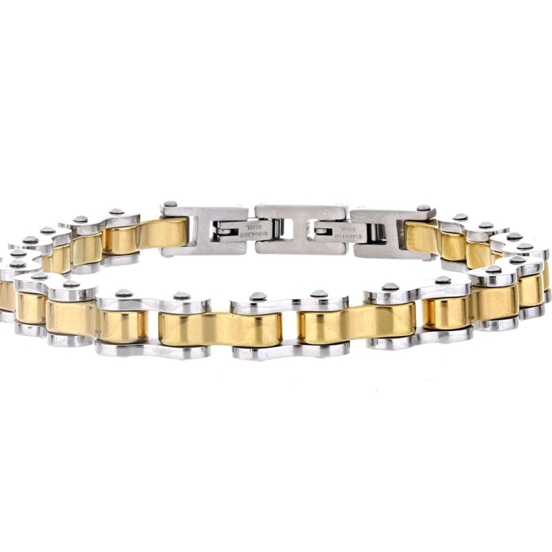 BRACCIALE UOMO IN ACCIAIO E CERAMICA