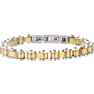 BRACCIALE UOMO IN ACCIAIO E CERAMICA