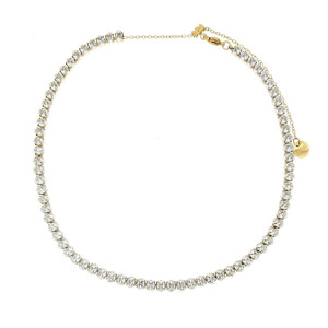 COLLANA "TENNIS" REGOLABILE A CHOKERS MM 5 IN ACCIAIO