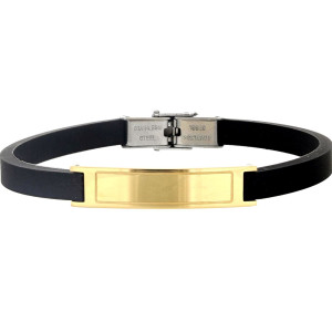 BRACCIALE UOMO IN SILICONE E ACCIAIO