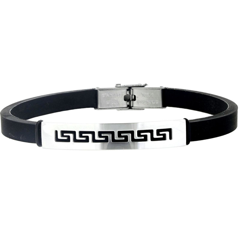 BRACCIALE UOMO IN SILICONE E ACCIAIO