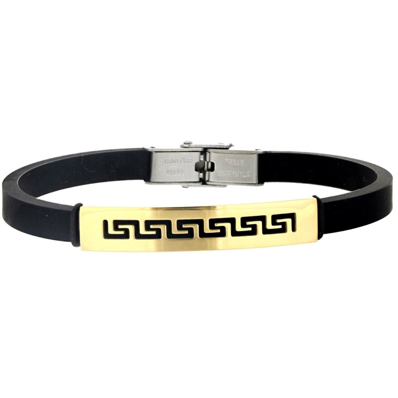 BRACCIALE UOMO IN SILICONE E ACCIAIO