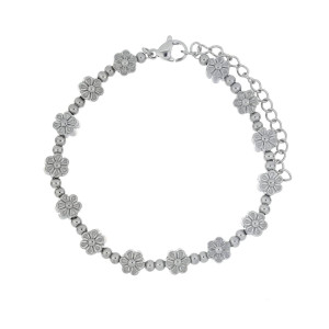BRACCIALE CM 17+4 TYCHE IN ACCIAIO MM 6