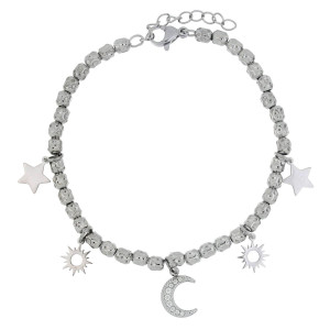 BRACCIALE CM 17+4 TYCHE IN ACCIAIO