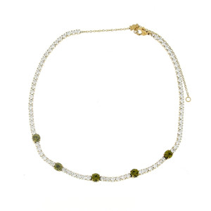 COLLANA "TENNIS" REGOLABILE A CHOKERS MM 3 IN ACCIAIO