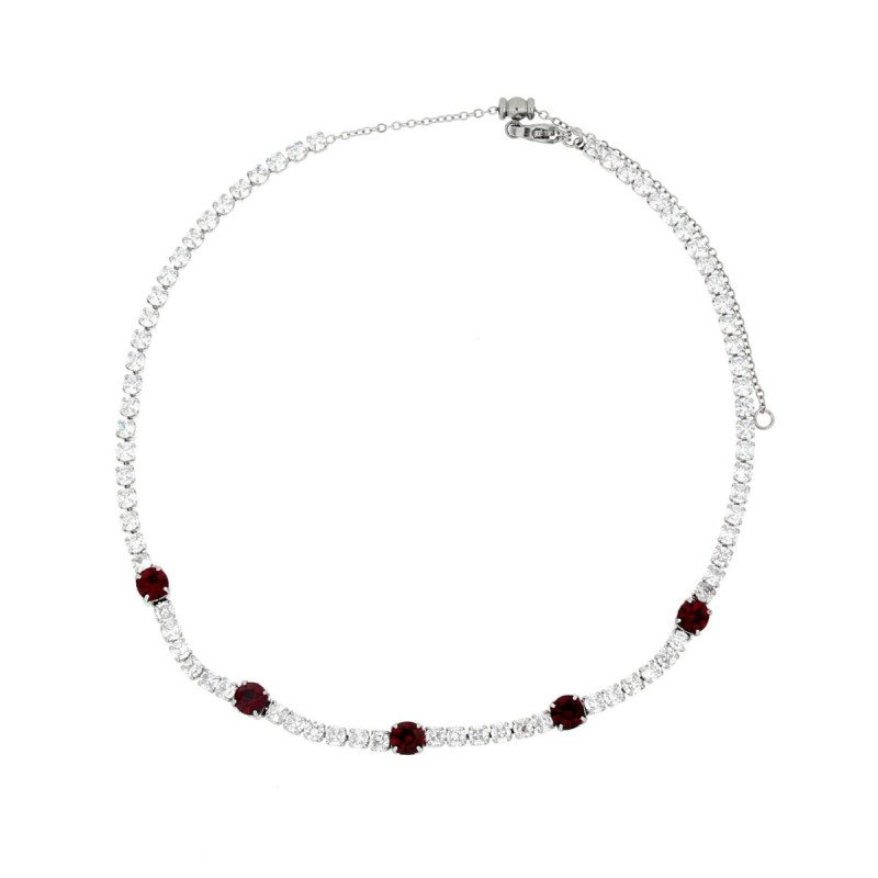COLLANA "TENNIS" REGOLABILE A CHOKERS MM 3 IN ACCIAIO
