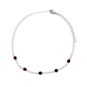 COLLANA "TENNIS" REGOLABILE A CHOKERS MM 3 IN ACCIAIO