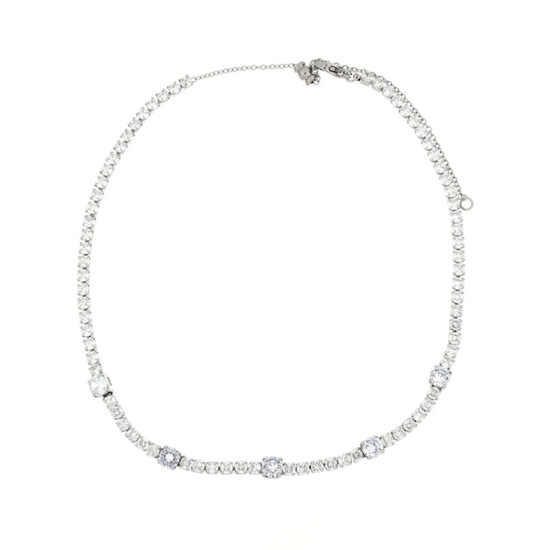 COLLANA "TENNIS" REGOLABILE A CHOKERS MM 3 IN ACCIAIO