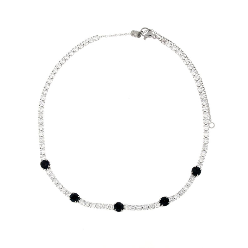 COLLANA "TENNIS" REGOLABILE A CHOKERS MM 3 IN ACCIAIO