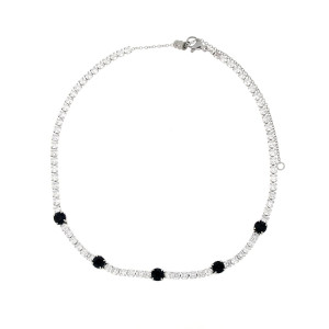 COLLANA "TENNIS" REGOLABILE A CHOKERS MM 3 IN ACCIAIO
