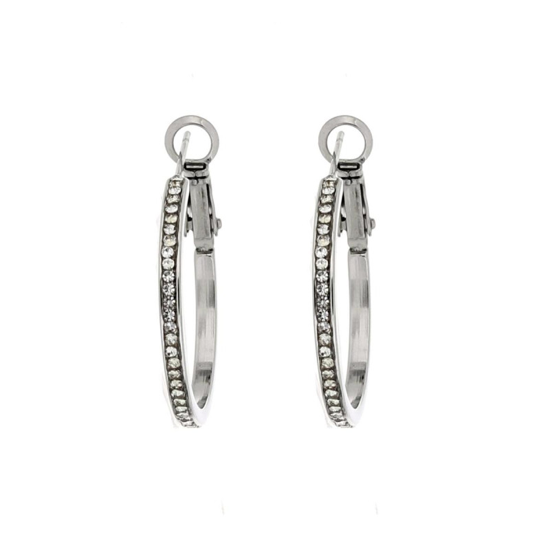 ORECCHINI CERCHIO ACCIAIO MM 25