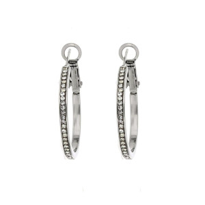 ORECCHINI CERCHIO ACCIAIO MM 25