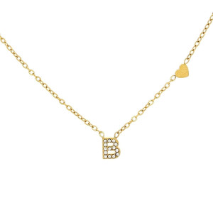 COLLANA LETTERA MM6 IN ACCIAIOCM 40+5