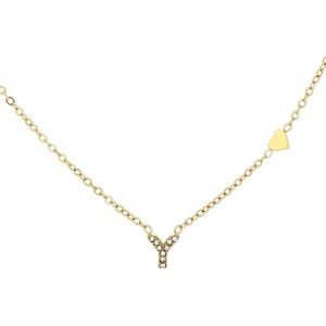 COLLANA LETTERA MM6 IN ACCIAIOCM 40+5