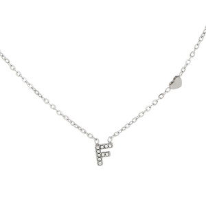 COLLANA LETTERA MM6 IN ACCIAIOCM 40+5