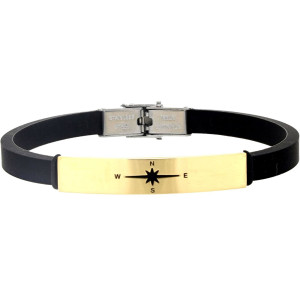 BRACCIALE UOMO IN SILICONE E ACCIAIO