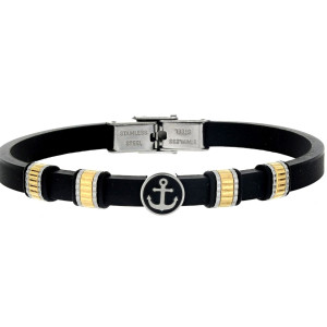 BRACCIALE UOMO IN SILICONE E ACCIAIO