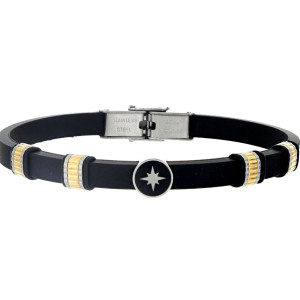 BRACCIALE UOMO IN SILICONE E ACCIAIO