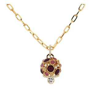 PENDENTE BELLS MM 25X30 IN OTTONE CM 85+5