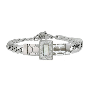 BRACCIALE CLEOPATRA CM 17+4 IN ACCIAIO MM 12