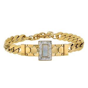 BRACCIALE CLEOPATRA CM 17+4 IN ACCIAIO MM 12