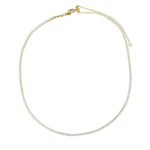 COLLANA "TENNIS" REGOLABILE A CHOKERS MM 2 IN ACCIAIO