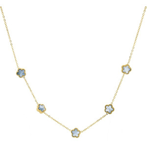 COLLANA CM 41+5 CALLIOPE IN ACCIAIO FIORE MM 9