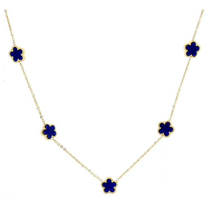 COLLANA CM 41+5 CALLIOPE IN ACCIAIO FIORE MM 11