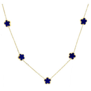 COLLANA CM 41+5 CALLIOPE IN ACCIAIO FIORE MM 11