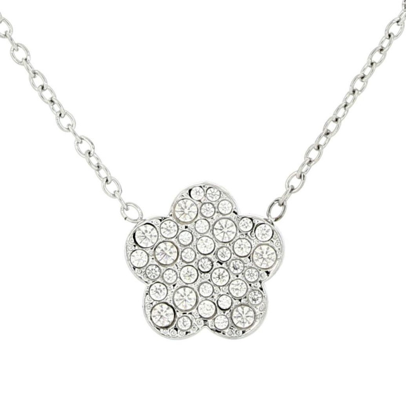 COLLANA CM 40+5 CALLIOPE IN ACCIAIO FIORE MM 12