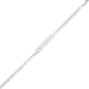 BRACCIALE CM 16 MM 5 BABY IN ARGENTO E ORO