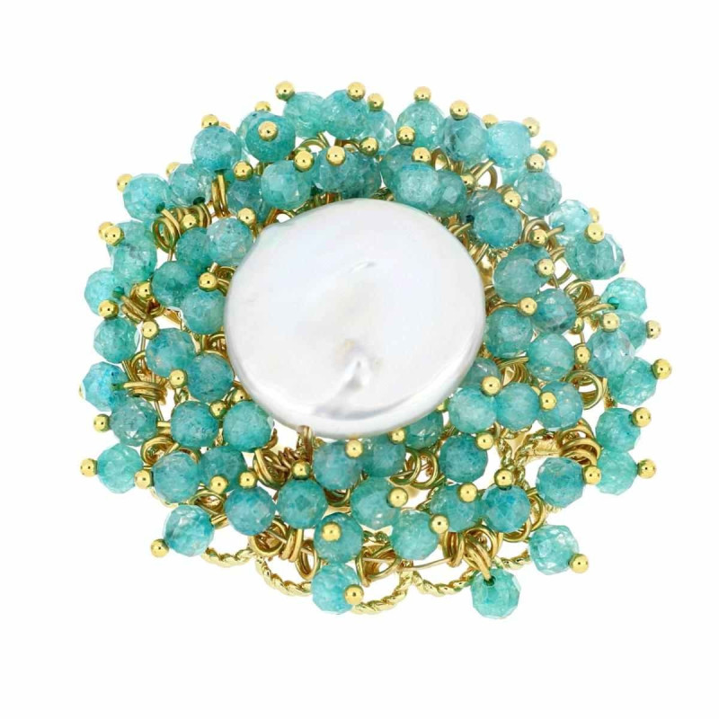 ANELLO IN OTTONO CON PERLA BAROCCA