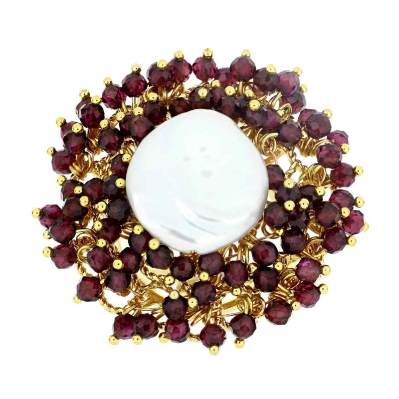 ANELLO IN OTTONO CON PERLA BAROCCA