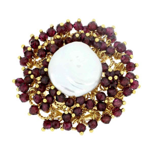 ANELLO IN OTTONO CON PERLA BAROCCA