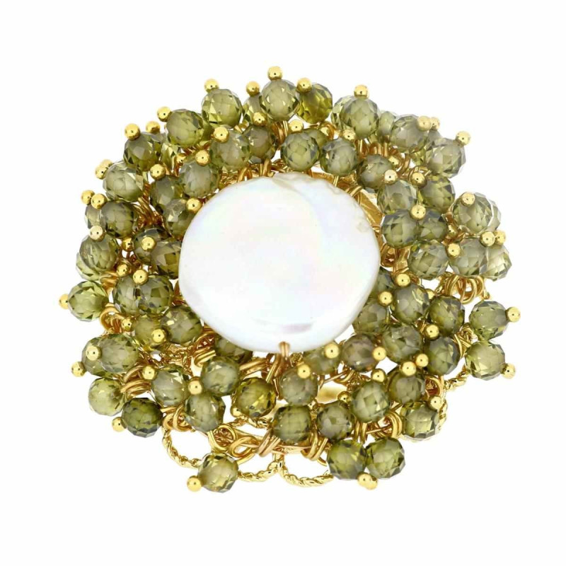 ANELLO IN OTTONO CON PERLA BAROCCA
