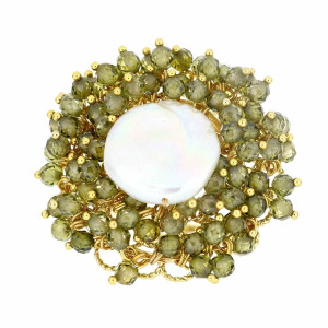 ANELLO IN OTTONO CON PERLA BAROCCA