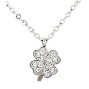 PENDENTE PORTAFORTUNA CON CATENA IN ACCIAO