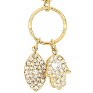 PENDENTE PORTAFORTUNA CON CATENA IN ACCIAO