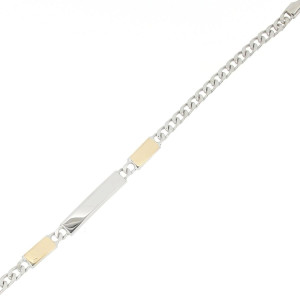 BRACCIALE CM 20 IN ARGENTO E ORO