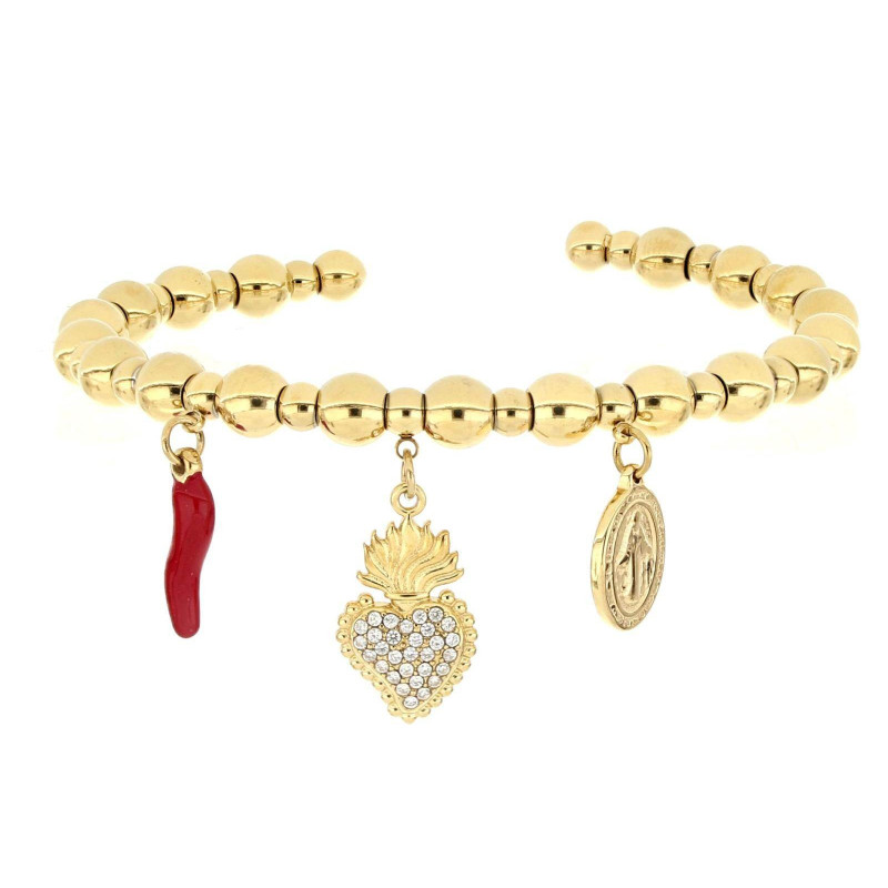 BRACCIALE CORNO IN ACCIAIO