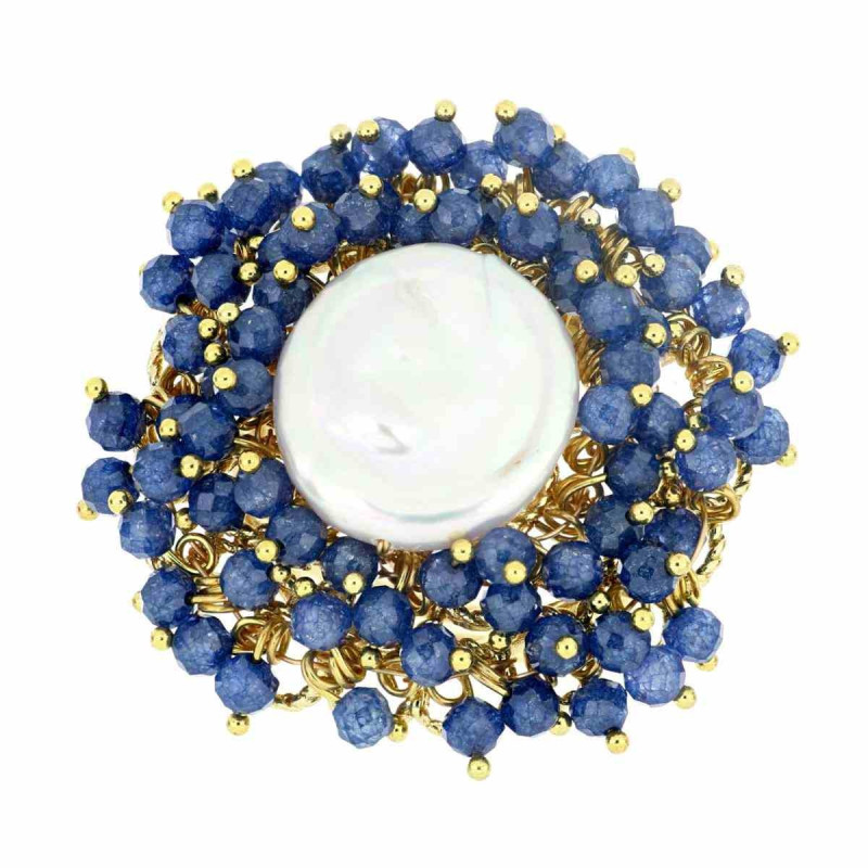 ANELLO IN OTTONO CON PERLA BAROCCA