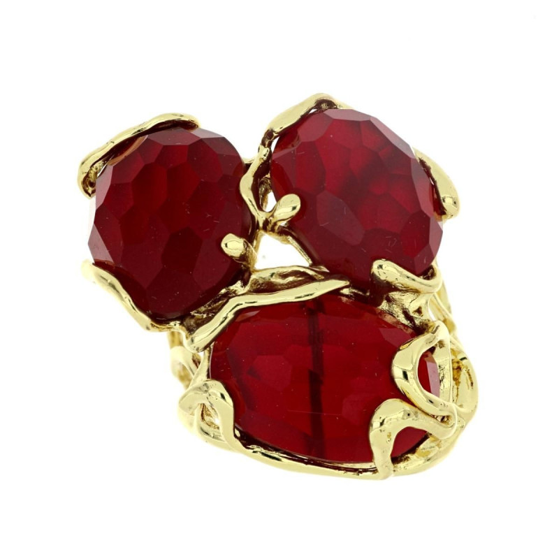 ANELLO IN OTTONO CON PERLA BAROCCA GIADA COLORATA