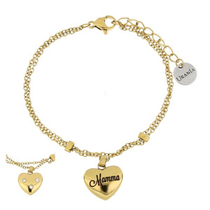BRACCIALE "MAMMA" IN ACCIAIO